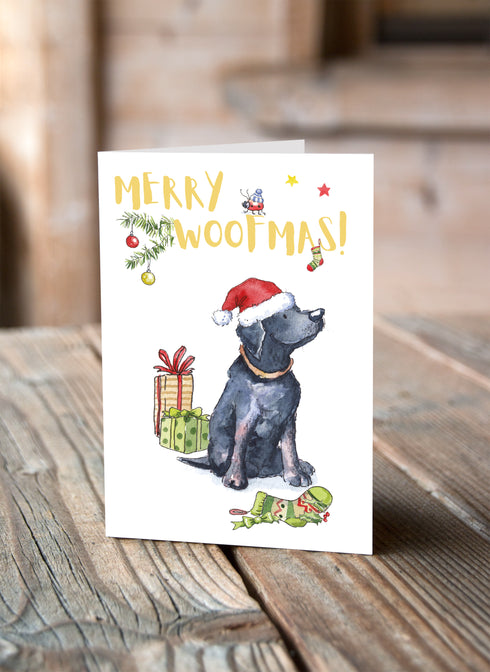 Labrador Black Christmas Cards - Pack of 3 - CLEARANCE
